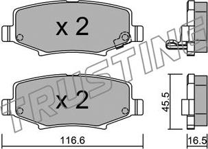 Trusting 880.0 - Bremžu uzliku kompl., Disku bremzes www.autospares.lv