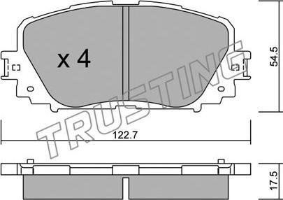 Trusting 836.0 - Brake Pad Set, disc brake www.autospares.lv