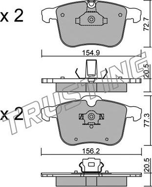 Trusting 829.0 - Bremžu uzliku kompl., Disku bremzes www.autospares.lv