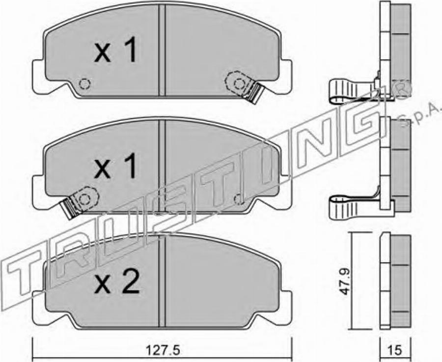 Trusting 392.0 - Brake Pad Set, disc brake www.autospares.lv