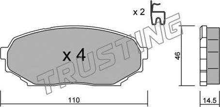 Trusting 397.0 - Bremžu uzliku kompl., Disku bremzes www.autospares.lv