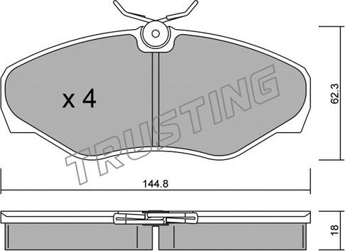 Trusting 347.2 - Bremžu uzliku kompl., Disku bremzes www.autospares.lv