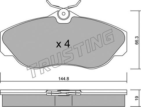 Trusting 359.0 - Bremžu uzliku kompl., Disku bremzes www.autospares.lv