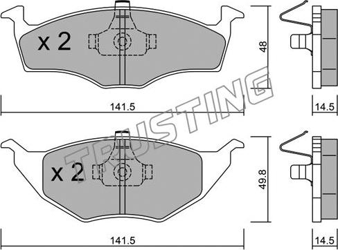 Trusting 354.0 - Bremžu uzliku kompl., Disku bremzes www.autospares.lv