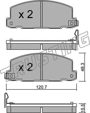 Trusting 369.0 - Bremžu uzliku kompl., Disku bremzes www.autospares.lv