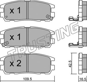 Trusting 367.0 - Bremžu uzliku kompl., Disku bremzes autospares.lv