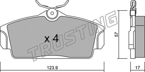 Trusting 314.0 - Bremžu uzliku kompl., Disku bremzes autospares.lv