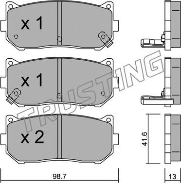 Trusting 381.0 - Bremžu uzliku kompl., Disku bremzes autospares.lv