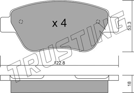 Trusting 330.1 - Bremžu uzliku kompl., Disku bremzes autospares.lv