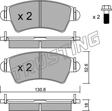 Trusting 322.1 - Bremžu uzliku kompl., Disku bremzes www.autospares.lv