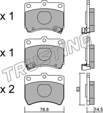 Trusting 379.0 - Bremžu uzliku kompl., Disku bremzes autospares.lv