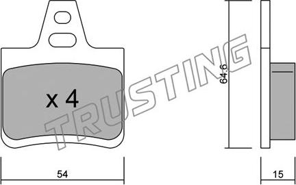 Trusting 294.0 - Bremžu uzliku kompl., Disku bremzes www.autospares.lv