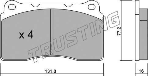 Trusting 297.1 - Bremžu uzliku kompl., Disku bremzes www.autospares.lv