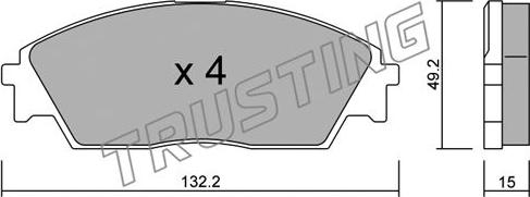 Trusting 245.0 - Bremžu uzliku kompl., Disku bremzes autospares.lv