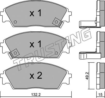 Trusting 245.1 - Bremžu uzliku kompl., Disku bremzes autospares.lv