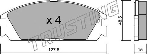 Trusting 246.0 - Bremžu uzliku kompl., Disku bremzes www.autospares.lv