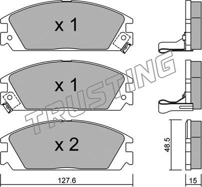 Trusting 246.1 - Тормозные колодки, дисковые, комплект www.autospares.lv