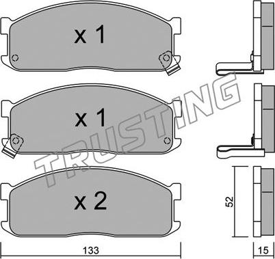 Trusting 241.1 - Bremžu uzliku kompl., Disku bremzes www.autospares.lv