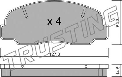 Trusting 248.0 - Bremžu uzliku kompl., Disku bremzes www.autospares.lv