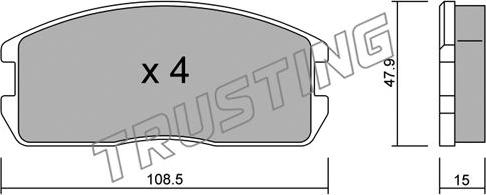 Trusting 247.0 - Bremžu uzliku kompl., Disku bremzes autospares.lv