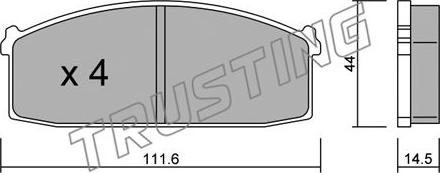 Trusting 254.0 - Bremžu uzliku kompl., Disku bremzes autospares.lv