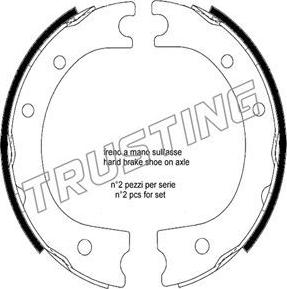 Trusting 253.704 - Bremžu loku kompl., Stāvbremze www.autospares.lv