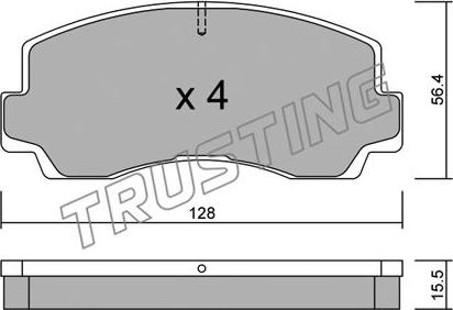 Trusting 252.0 - Bremžu uzliku kompl., Disku bremzes www.autospares.lv