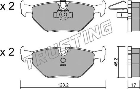 Trusting 219.0 - Bremžu uzliku kompl., Disku bremzes autospares.lv