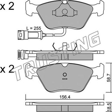 Trusting 214.1 - Bremžu uzliku kompl., Disku bremzes www.autospares.lv