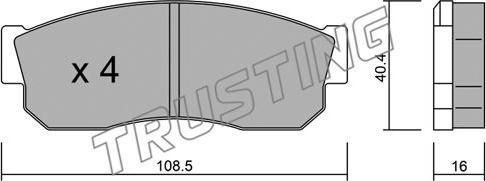 Trusting 211.1 - Bremžu uzliku kompl., Disku bremzes www.autospares.lv