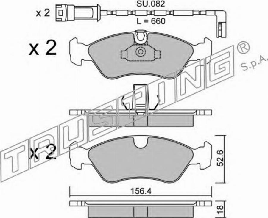 Trusting 217.1W - Bremžu uzliku kompl., Disku bremzes www.autospares.lv