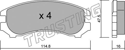 Trusting 239.0 - Bremžu uzliku kompl., Disku bremzes autospares.lv