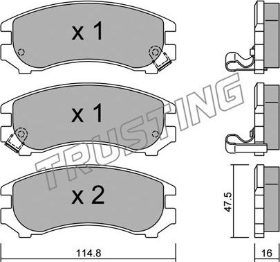 Trusting 239.1 - Bremžu uzliku kompl., Disku bremzes autospares.lv