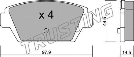 Trusting 235.0 - Bremžu uzliku kompl., Disku bremzes www.autospares.lv