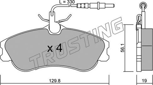 Trusting 226.0 - Bremžu uzliku kompl., Disku bremzes autospares.lv