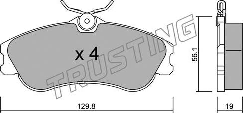 Trusting 226.1 - Bremžu uzliku kompl., Disku bremzes autospares.lv