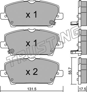 Trusting 744.0 - Brake Pad Set, disc brake www.autospares.lv