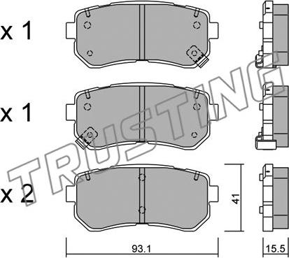 Trusting 741.0 - Bremžu uzliku kompl., Disku bremzes www.autospares.lv