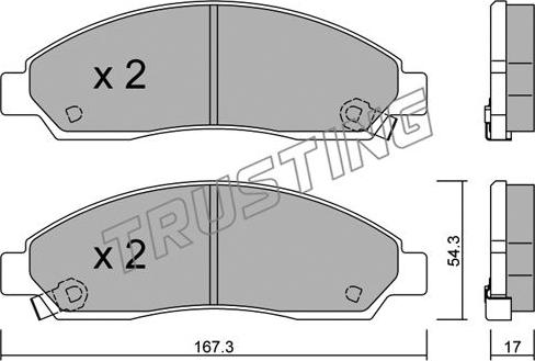 Trusting 747.0 - Bremžu uzliku kompl., Disku bremzes www.autospares.lv