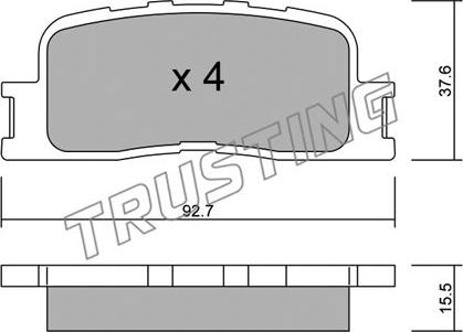 Trusting 769.0 - Brake Pad Set, disc brake www.autospares.lv