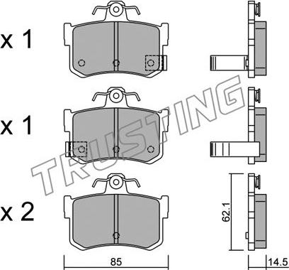 Trusting 707.1 - Bremžu uzliku kompl., Disku bremzes autospares.lv