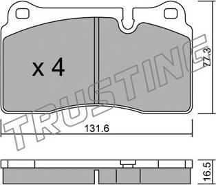 Trusting 711.0 - Bremžu uzliku kompl., Disku bremzes www.autospares.lv