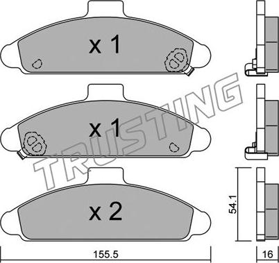 Trusting 739.0 - Bremžu uzliku kompl., Disku bremzes www.autospares.lv