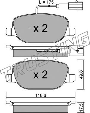 Trusting 720.1 - Bremžu uzliku kompl., Disku bremzes www.autospares.lv