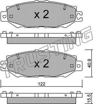 Trusting 775.1 - Brake Pad Set, disc brake www.autospares.lv