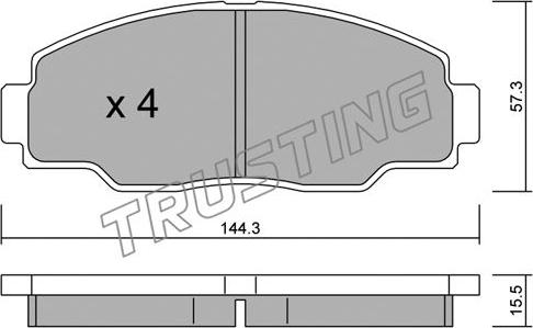 Trusting 771.0 - Bremžu uzliku kompl., Disku bremzes autospares.lv