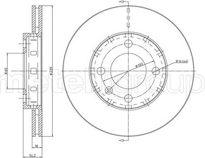 Trusting DF454 - Bremžu diski www.autospares.lv