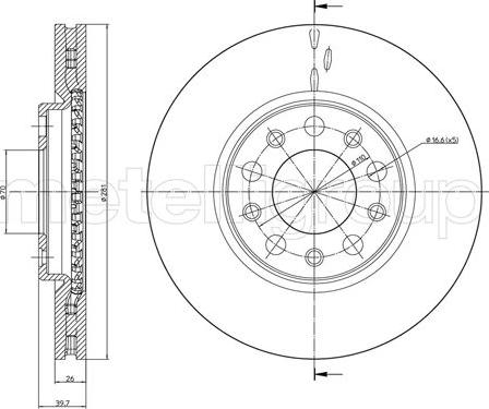 Trusting DF1445 - Brake Disc www.autospares.lv