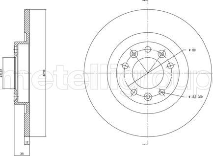 Trusting DF1760 - Bremžu diski www.autospares.lv