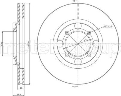 Trusting DF285 - Bremžu diski www.autospares.lv